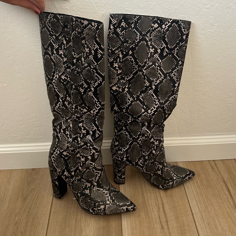 Steve Madden Snakeskin Pattern Boots